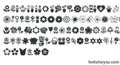  Flower Icons font
